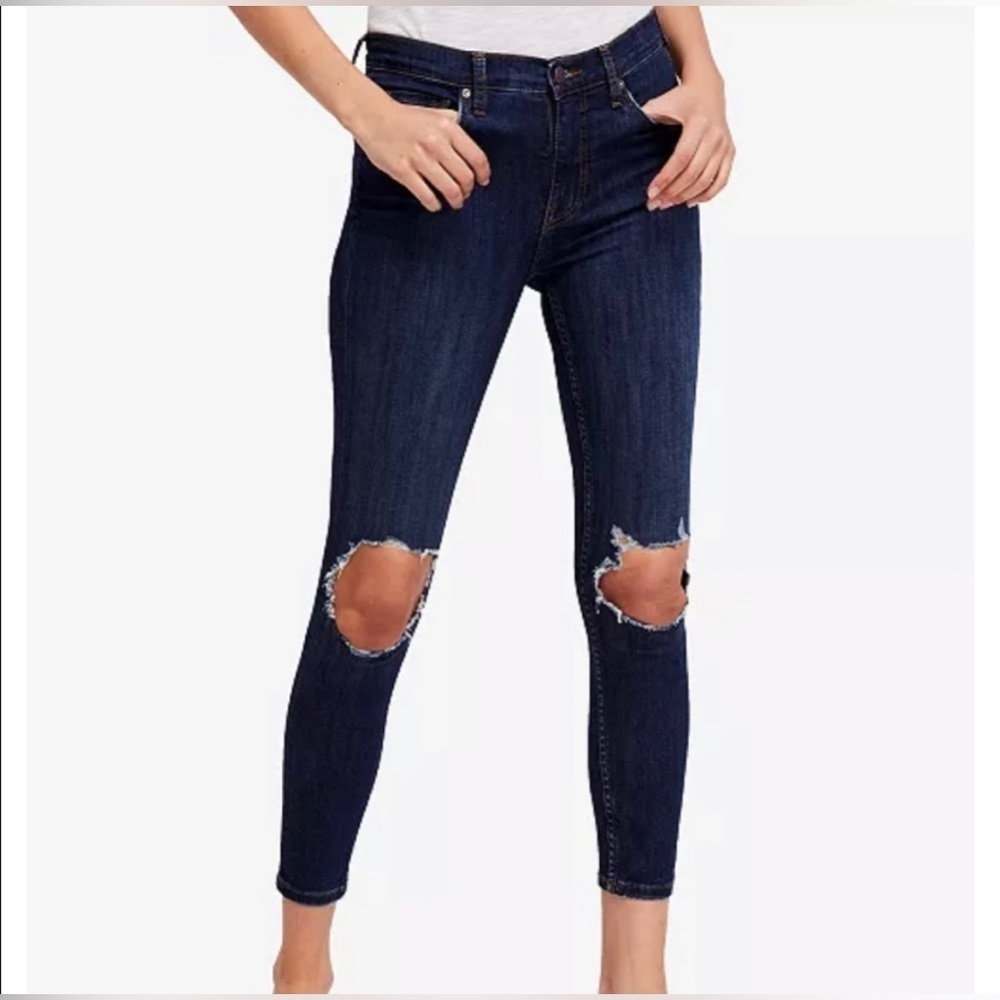 Free People Busted Knee Skinny Jeans 27R